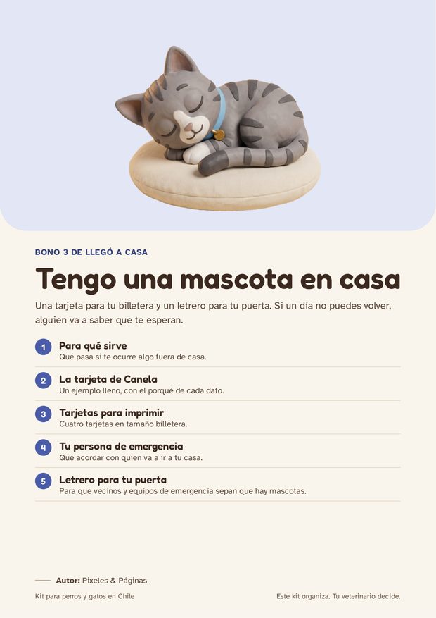 Portada del bono Tengo una mascota en casa